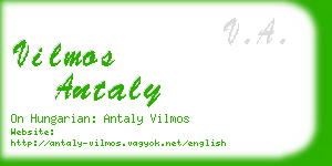 vilmos antaly business card